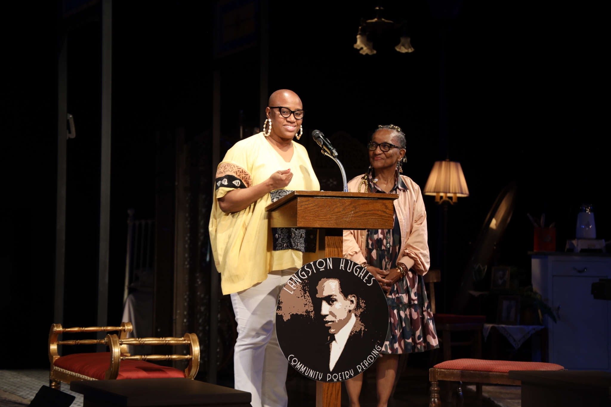 Langston Hughes Community Poetry Reading Co-Directors April Brown and S. Kai Cameron