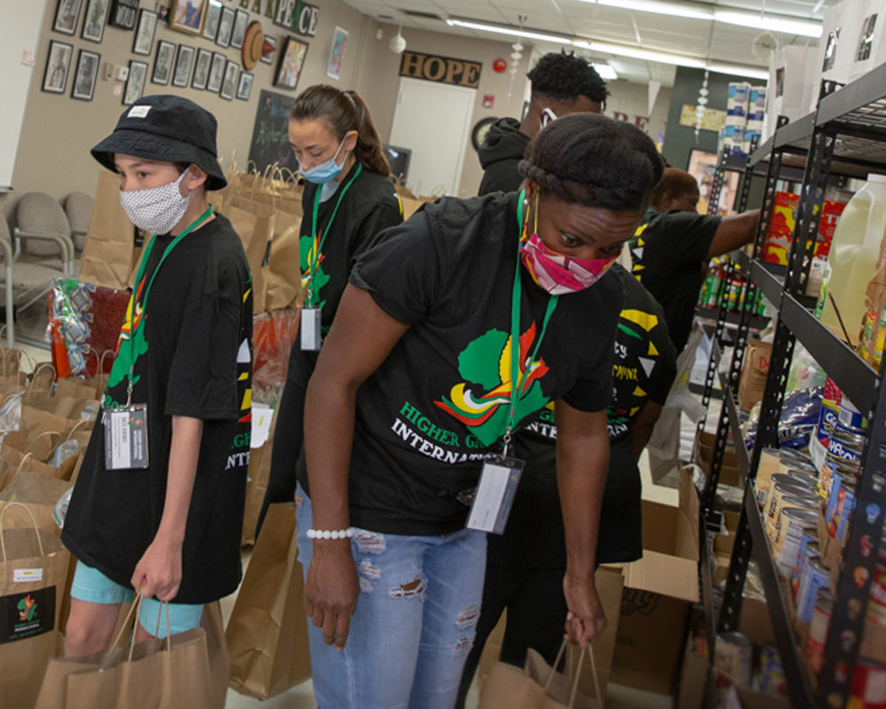 Volunteers at Higher Ground International